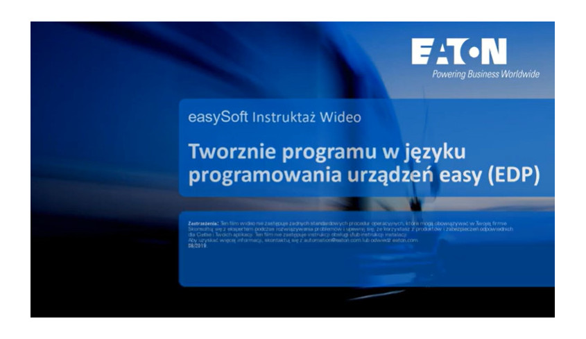 Easy E4, easySoft - Programowanie w języku EDP Easy E4, easySoft - Programowanie w języku EDP